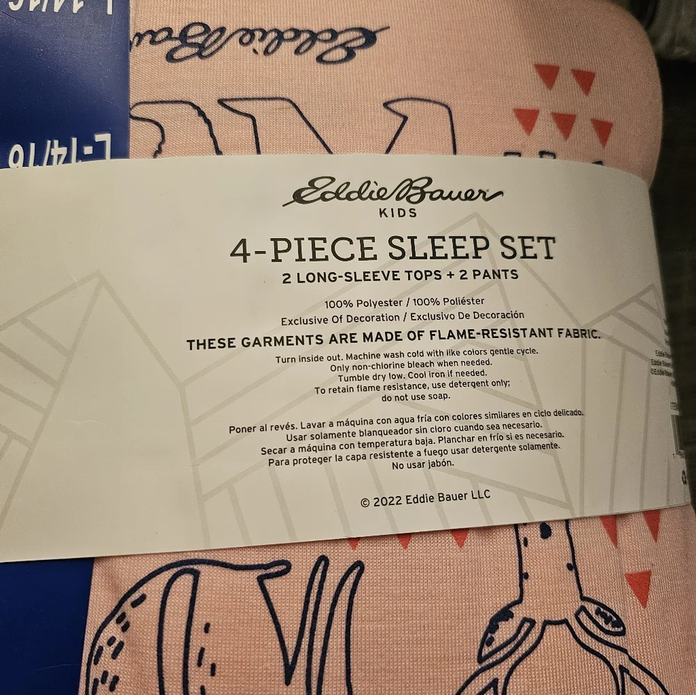 Eddie Bauer Girls  4-piece Pajama Set - Size L (14/16)